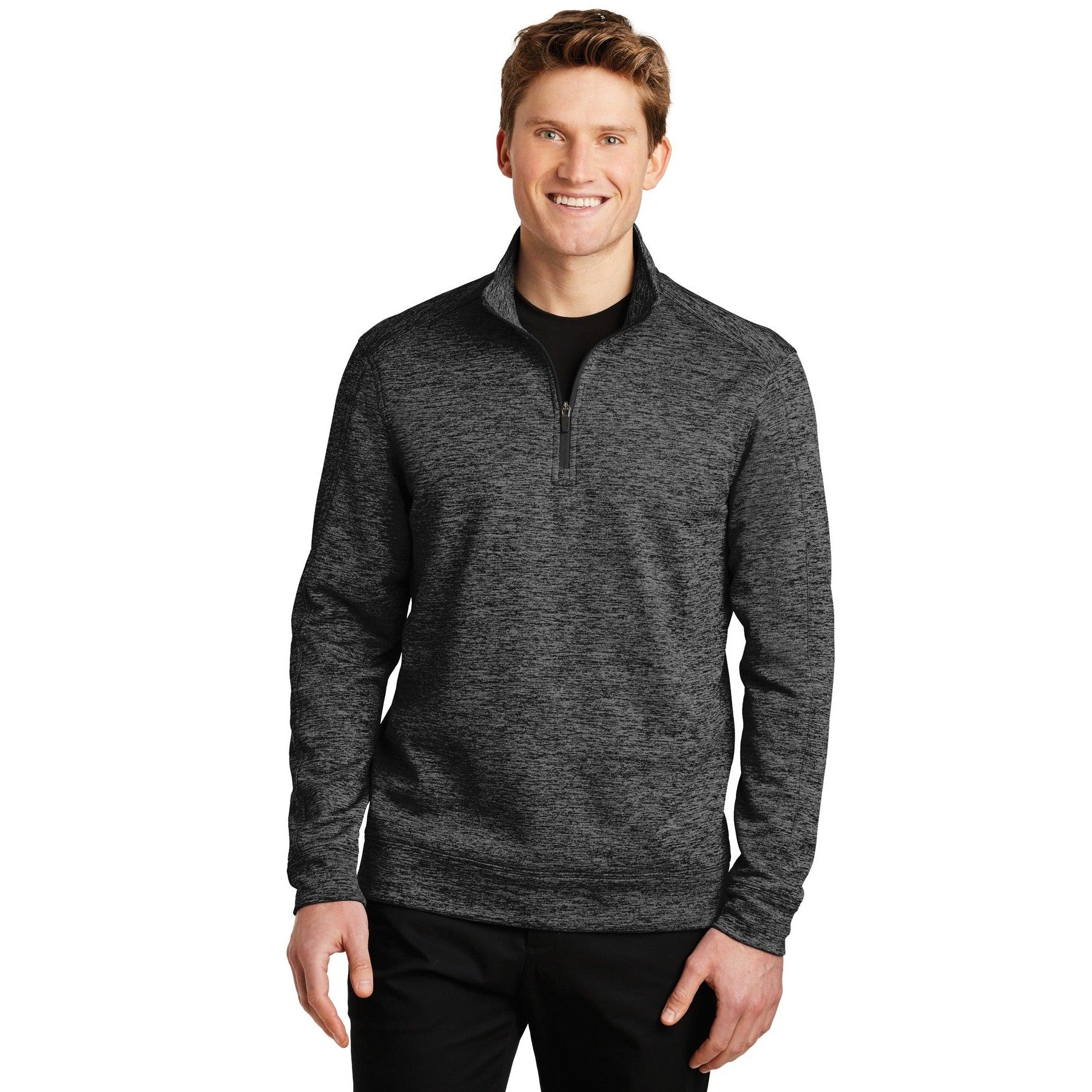 Sport-Tek-Sport-Tek® PosiCharge® Electric Heather Fleece 1/4-Zip Pullover. ST226-MedTech-3